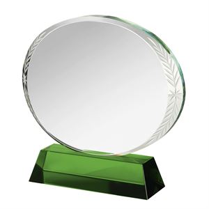 Malachite Coloured Crystal Award - GLC013