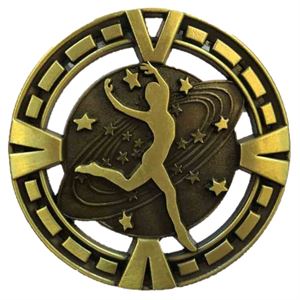 Gold Varsity Dance Medal (size: 60mm) - AM6016.12