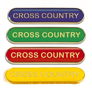 Cross Country Metal School Bar Badge - SB053