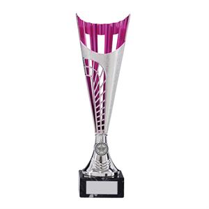 Garrison Plastic Laser Cut Cup Silver and Pink - TR17574