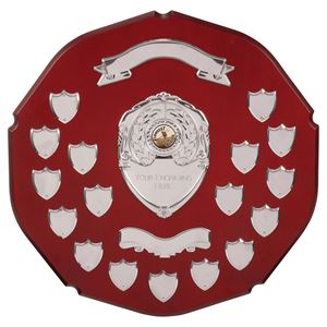 English Rose Annual Shield with Scrolls with Scroll - SH20216C 17 Years