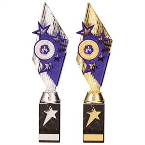 Pizzazz Purple Trophy - Silver or Gold - TR20517/TR20525
