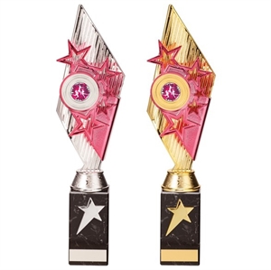 Pizzazz Pink Trophy - Silver or Gold - TR20522/TR20530