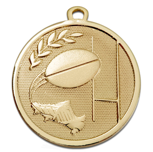 SILVER RUGBY MEDAL WITH RIBBON PLAYER OF THE MATCH 50mm DIAMETER 