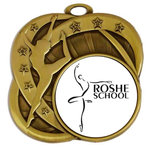 Gold Dance Sports Logo Medal (size: 70mm) - AM6039.12