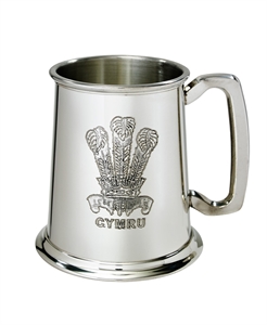 Prince of Wales Feathers 1 Pint Pewter Tankard - 279