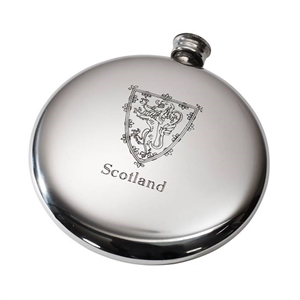 Lion of Scotland Pewter Sporran 4oz Flask - 479-LIONSC