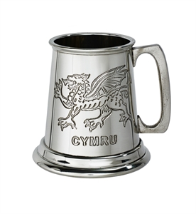 Quarter Pint Welsh Dragon Pewter Baby Mug - E278