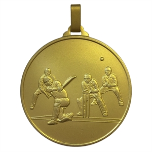 Gold Economy Cricket Medal (size: 52mm and 60mm) - 409E