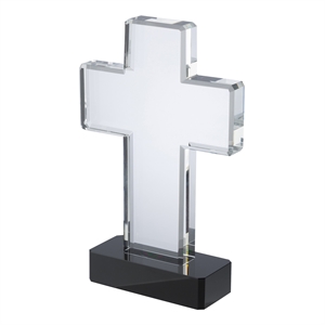Crystal Cross with Black Base - AC223