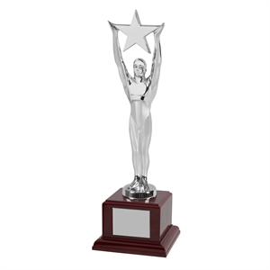 Star Silver Plated Metal Figure Award - SAS02C