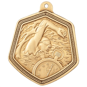 Gold Falcon Swimming Medal (size: 65mm) - MM22101G