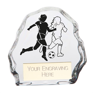 Mystique Football Female Glass Award - CR22236