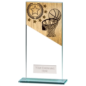 Mustang Basketball Jade Glass Award - CR22222