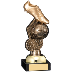 Hex Football & Boot Trophy Gold - A0223B