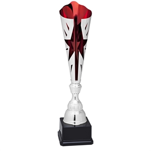 Star Victory Silver & Red Large Award Minimum 5  - ML.045.65