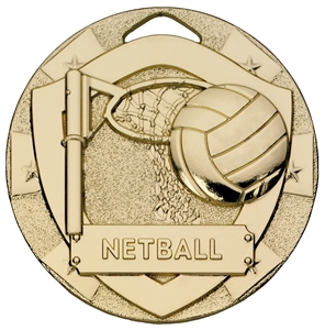 Mini Shield Netball Medal - G790 Gold