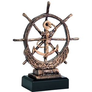 Nautical Steering Wheel Trophy Minimum 6 - RTY1030/BR