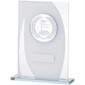 Frosted Glass Nearest The Pin Golf Plaque Award - DG001