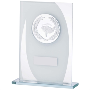 Frosted Glass Longest Drive Golf Plaque Award - DG003
