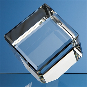 Optical Crystal Bevel Edge Cube Award - SY2021