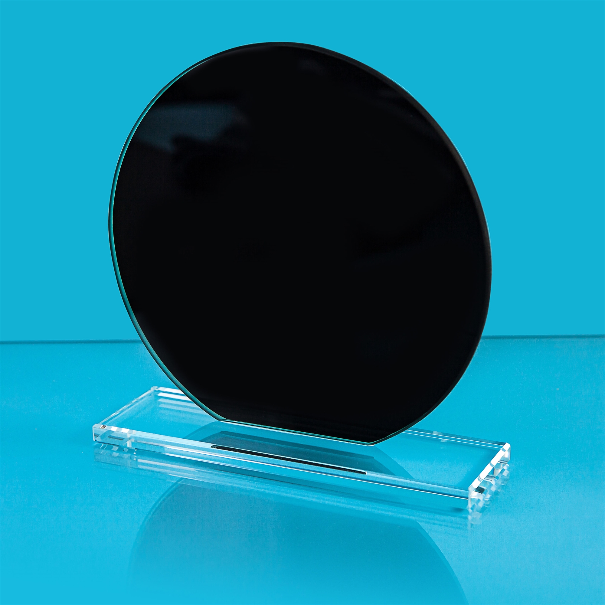 Theodore Circular Black Glass Award - AFG09