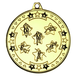 Tri Star Multi Athletics Medal (size: 50mm) - M80G