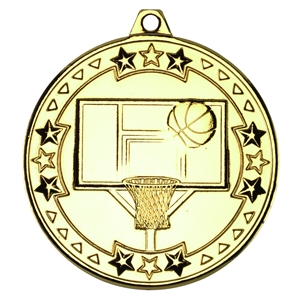 Tri Star Basketball Medal (size: 50mm) - M82G