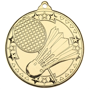 Tri Star Badminton Medal (size: 50mm) - M94G