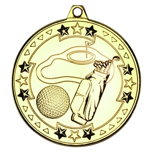 Tri Star Golf Medal (size: 50mm) - M76G