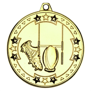 Tri Star Rugby Medal (size: 50mm) - M77G