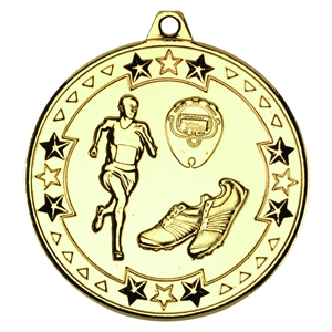 Tri Star Running Medal (size: 50mm) - M71G