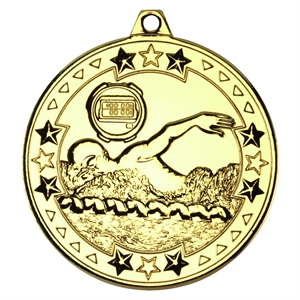 Tri Star Swimming Medal (size: 50mm) - M72G