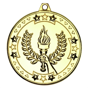 Tri Star Victory Torch Medal (size: 50mm) - M73G