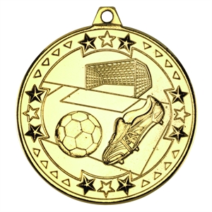 Tri Star Football Medal (size: 50mm) - M70G