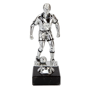 Female Football Figure Trophy - Silver