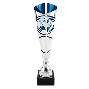 Kane Metal Football Trophy Cup Blue - AFC013SB