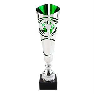 Kane Metal Football Trophy Cup Green - AFC013SG