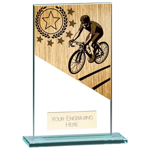 Mustang Cycling Jade Glass Award - CR23140
