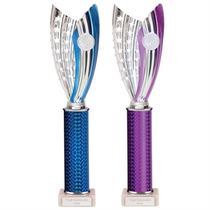 Glamstar Column Trophy Blue or Purple - TR23557/ TR23556