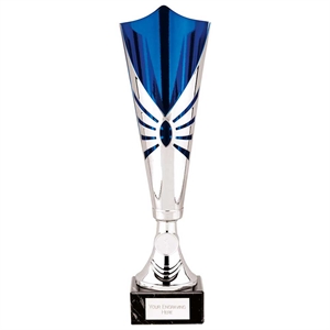 Trident Laser Cut Metal Silver & Blue Cup - TR23505