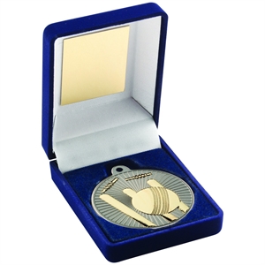 Bergin Cricket 50mm Medal & Box - JR6-TY107A Gold