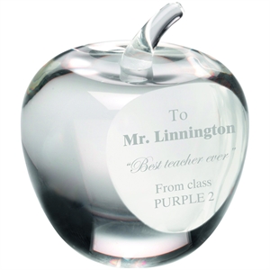 Glass Apple Paperweight - PAP5