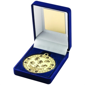 Tri Star Sports Day Medal & Box - JR44-TY115A Gold
