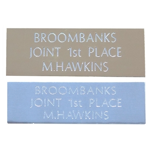 Gold or Silver 38 x 16mm Self Adhesive Engraved Text Plate - 38x16ETP 