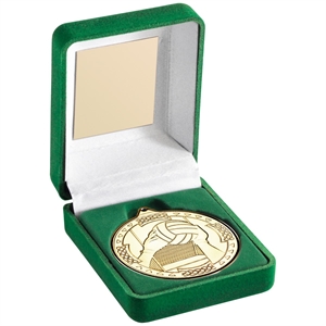 Tri Star Gaelic Football Gold Medal & Green Box - JR23-TY62A