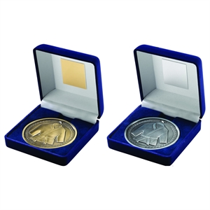 Eclipse Martial Arts Medallion & Box - JR11-TY129 Gold & Silver