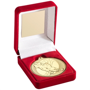 Multi Line Rugby Gold Medal & Red Box - JR4-TY147A