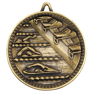 Deluxe Swimming Medal (size: 60mm) DM09AG