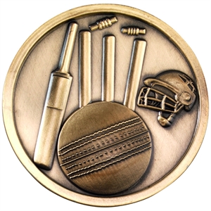 Gold Eclipse Cricket Medallion (size: 70mm) - MP306AG